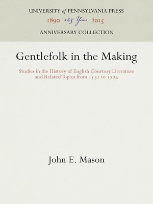 cover image of Gentlefolk in the Making